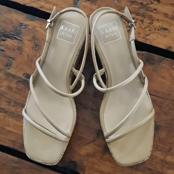 Kaari Blue Shoes - Kaari Blue "Yolanda" Strappy 2.5" Cork Wedge Sandle 9.5M